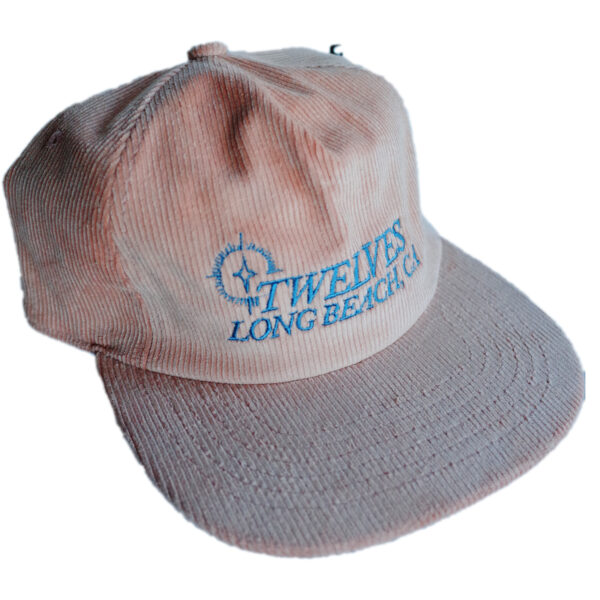 Twelves LB Shop Pink Embroidered Corduroy Hat